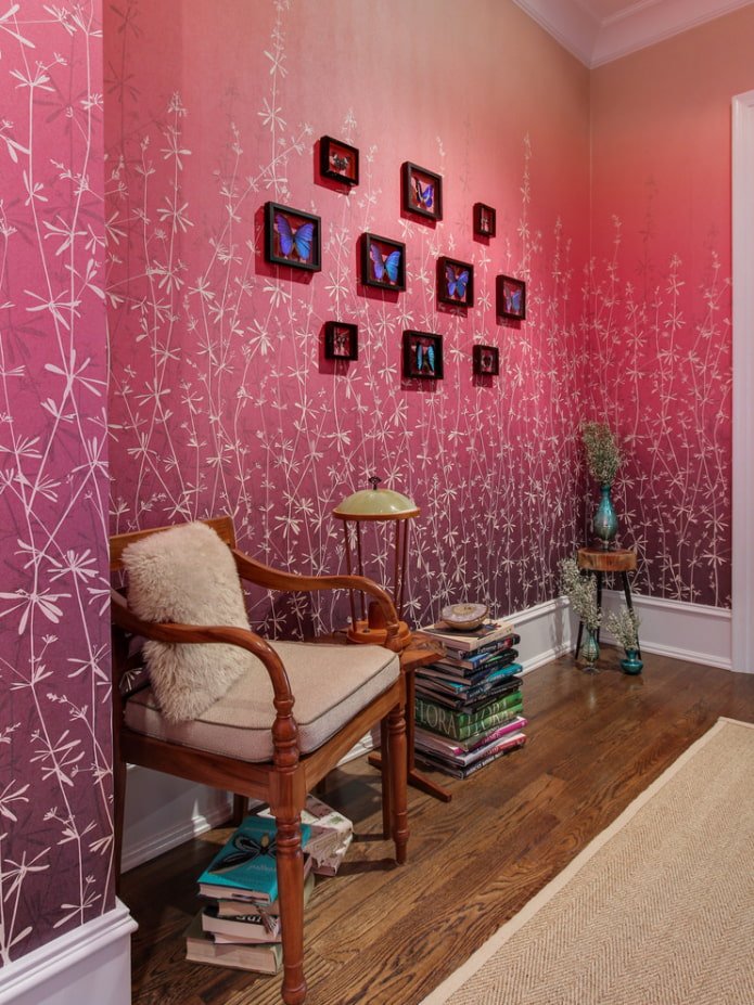 papel pintado rosa