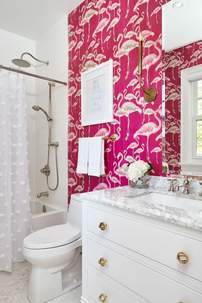 papel pintado con flamenco