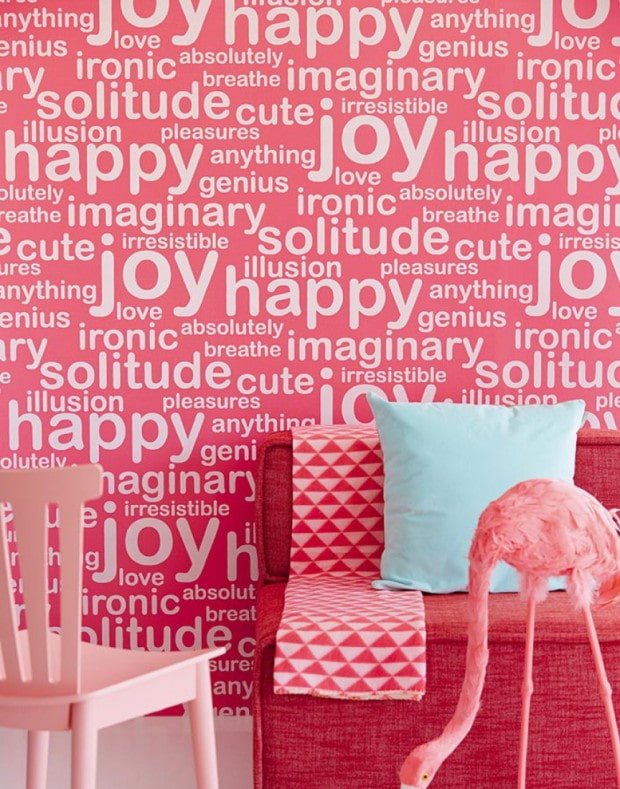 papel tapiz con inscripciones