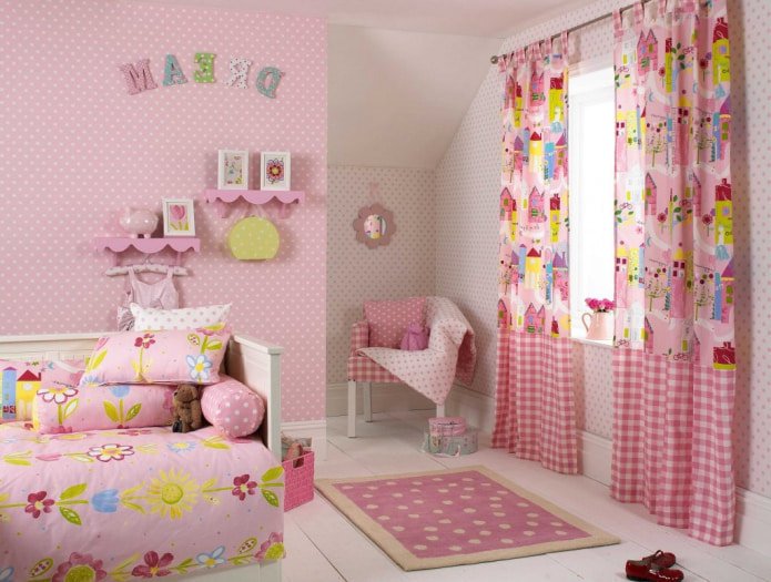 cortinas con trabillas para la habitación infantil