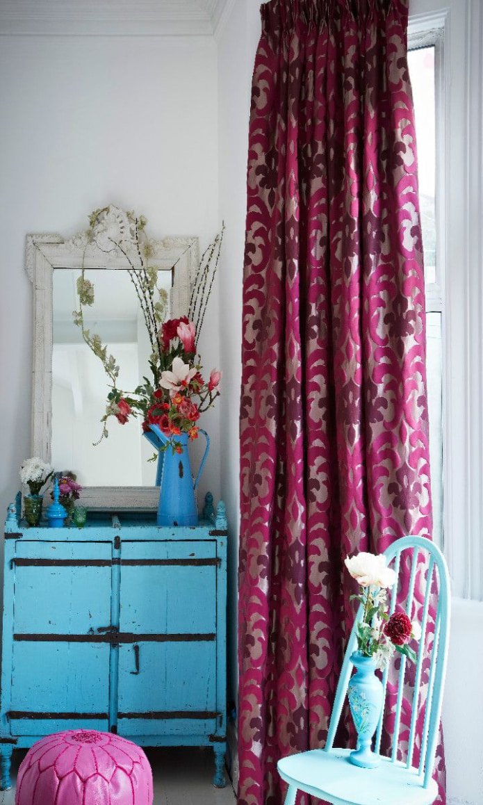cortinas fucsias