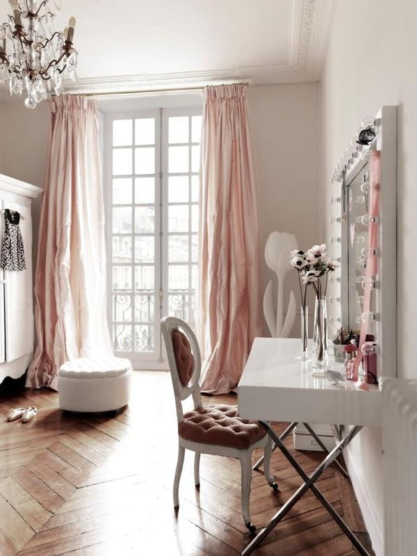 Cortinas rosa polvoriento