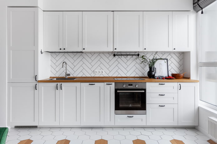 cocina con tiradores en estilo escandinavo
