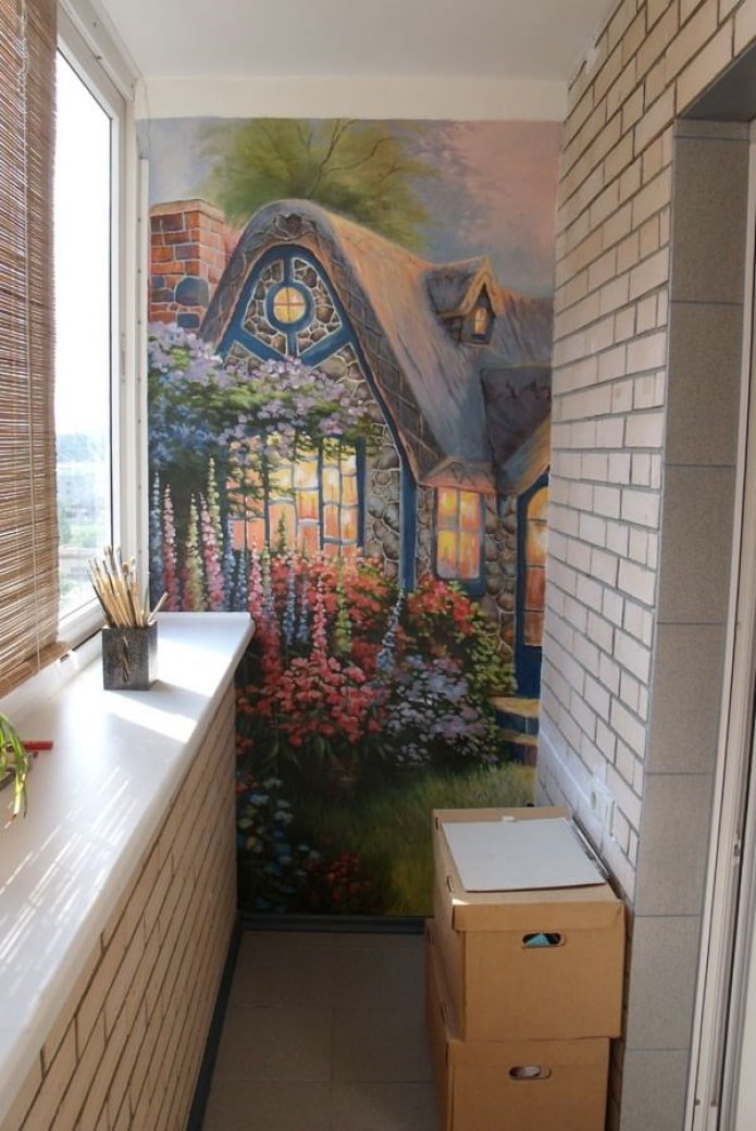decoración de pared para el balcón