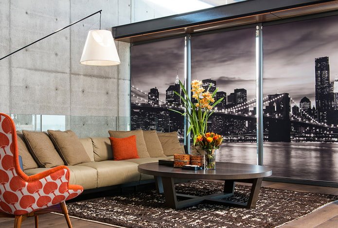 Cortinas 3D con ciudad