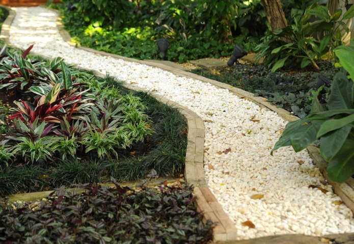 Camino de grava para jardín
