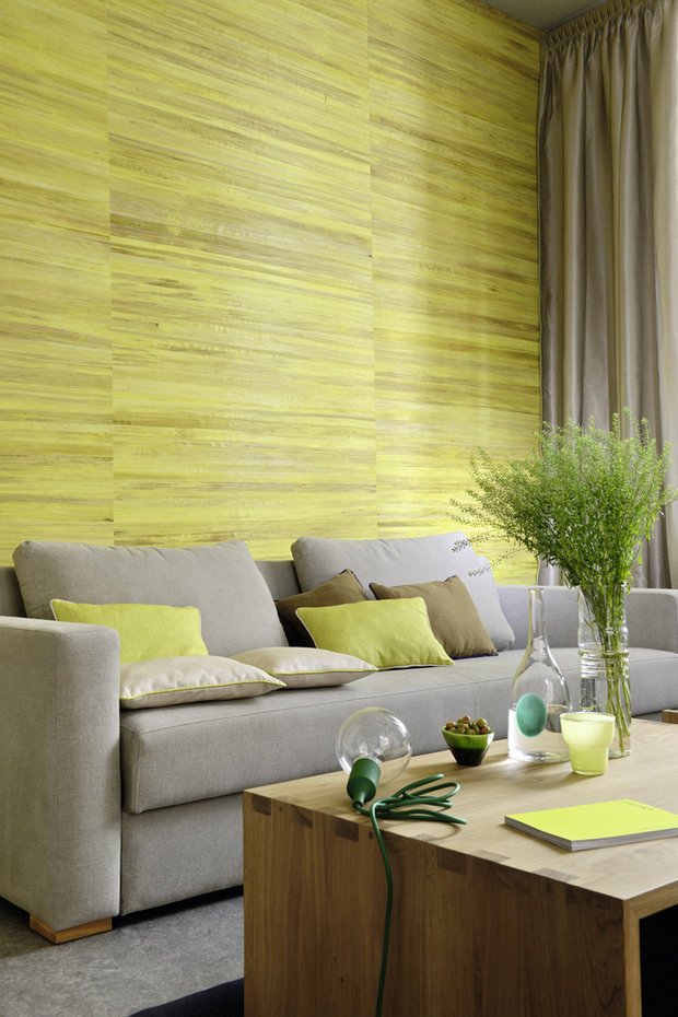 papel pintado verde claro en un estilo moderno