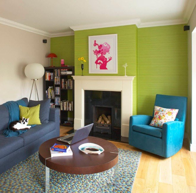 combinar papel pintado con muebles