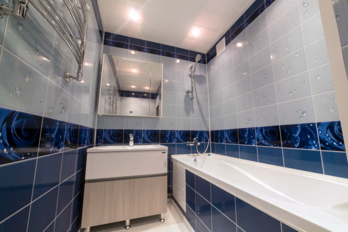 Panels with imitation tiles