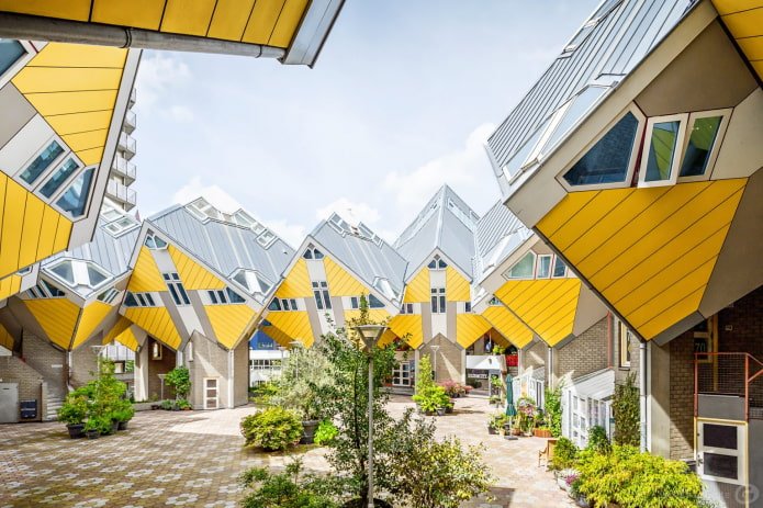 Complejo residencial cúbico en Róterdam