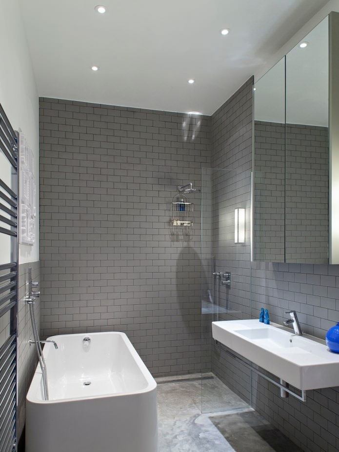 baño gris