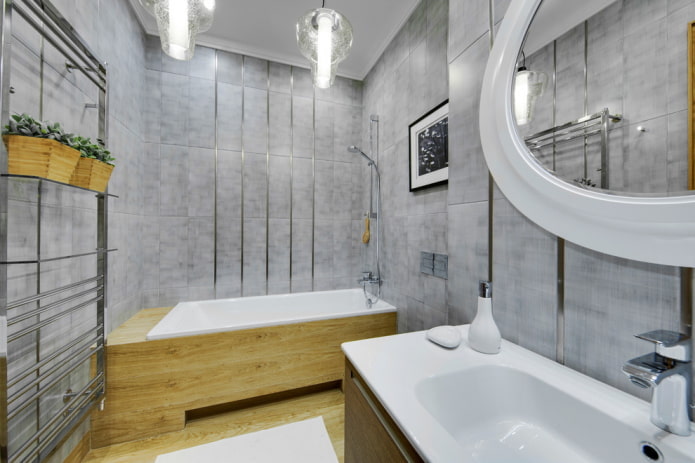 Lámparas sobre la bañera