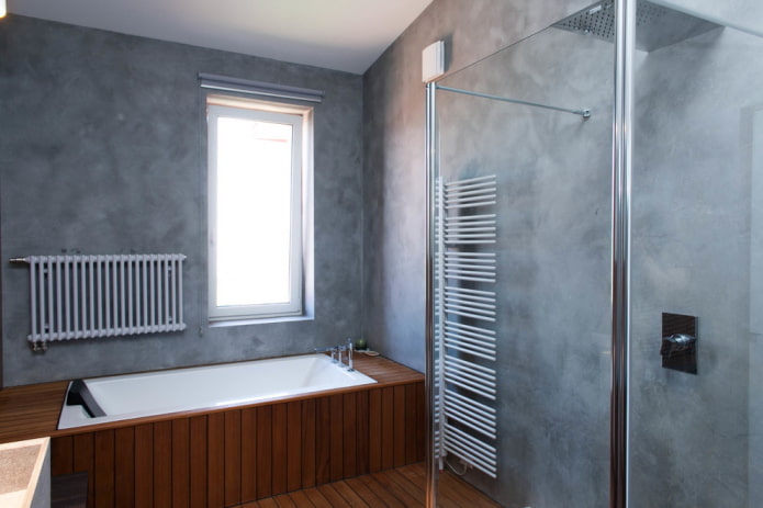 Decoración de baño en tonos grises