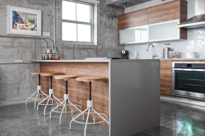 interior gris en estilo loft