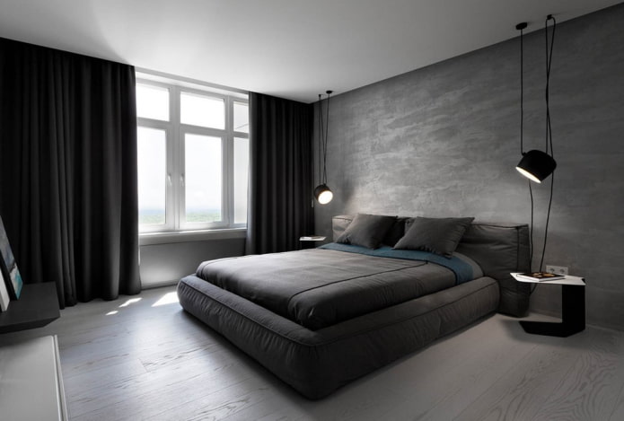 interior gris en estilo minimalista