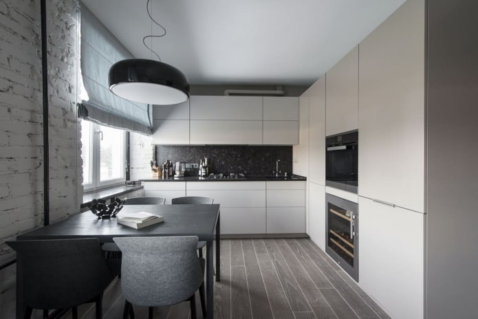 interior gris en estilo minimalista
