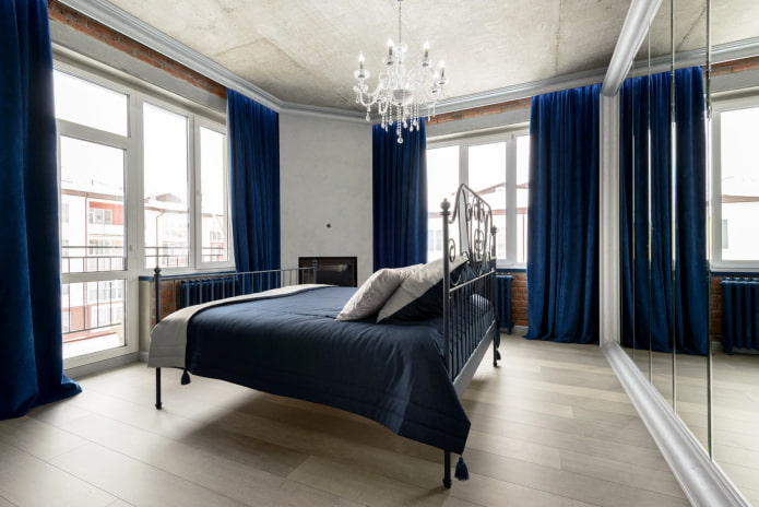 diseño de interiores en tonos grises y azules