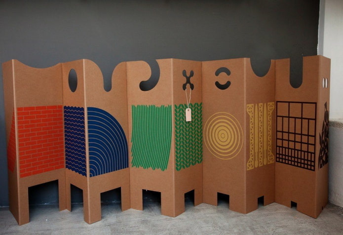 Biombo de cajas