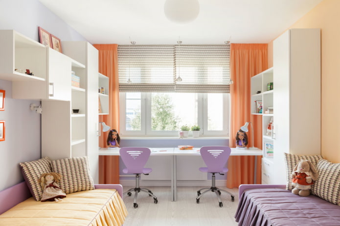 Armario de MDF en el interior de una habitación infantil