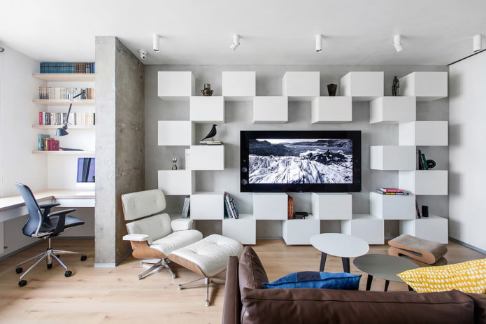 armario modular en el interior del recibidor
