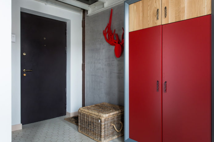 Armario en el pasillo estilo loft