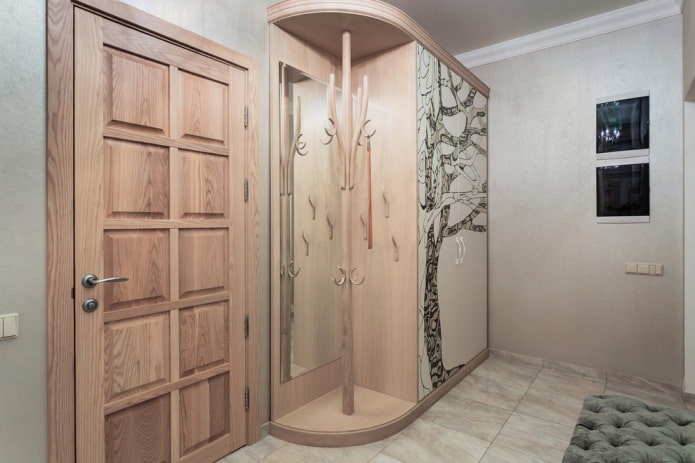 diseño de armarios en el pasillo interior