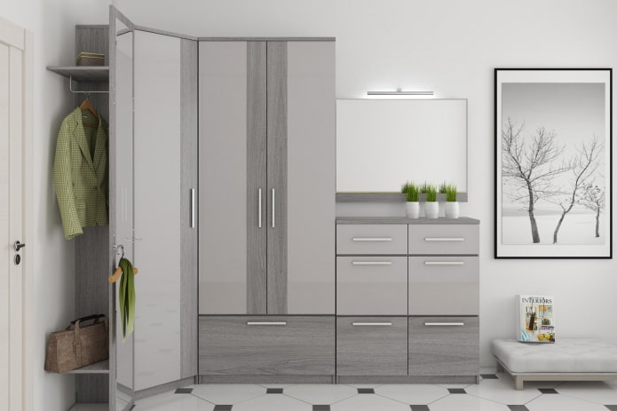 Armario modular en el interior del pasillo