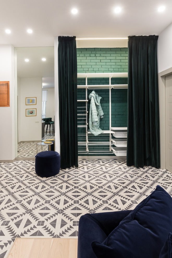 cortinas en la puerta del vestidor
