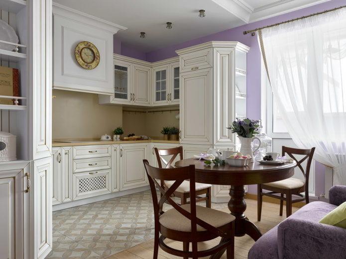 cortinas en el balcón de la cocina