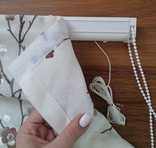 cortina sobre velcro
