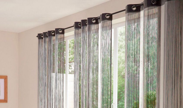 Cortinas de hilo con ojales