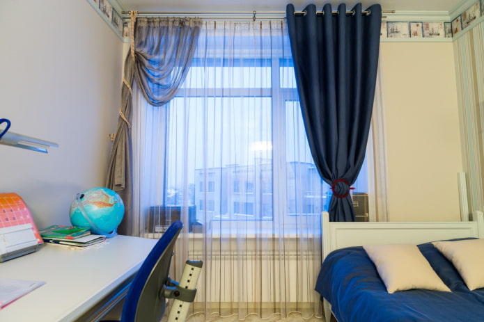 Cortinas elegantes de estilo marinero