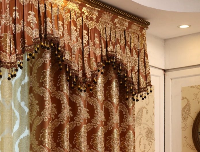 lambrequín jacquard