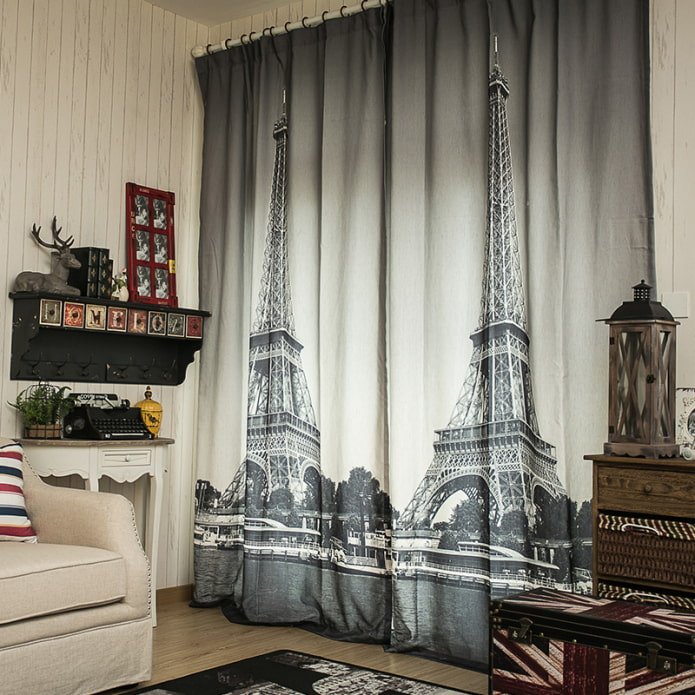cortinas con foto de la ciudad