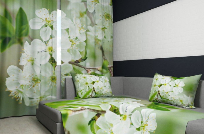 Fotocortinas con imagen 3D de flores