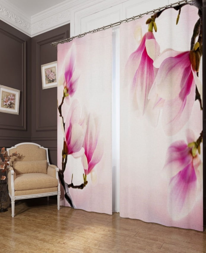 persianas fotográficas con flores