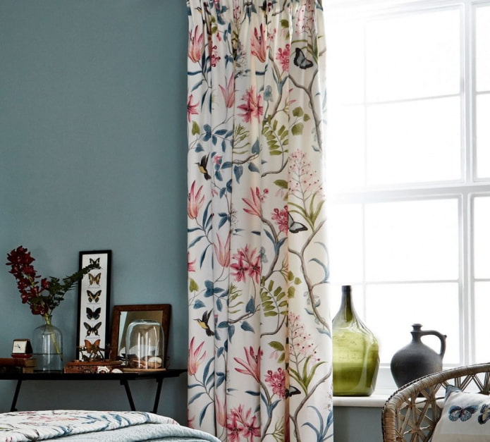 cortinas con patrón combinado 