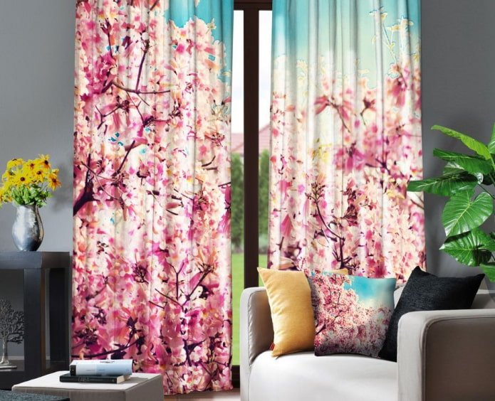 cortinas con sakura