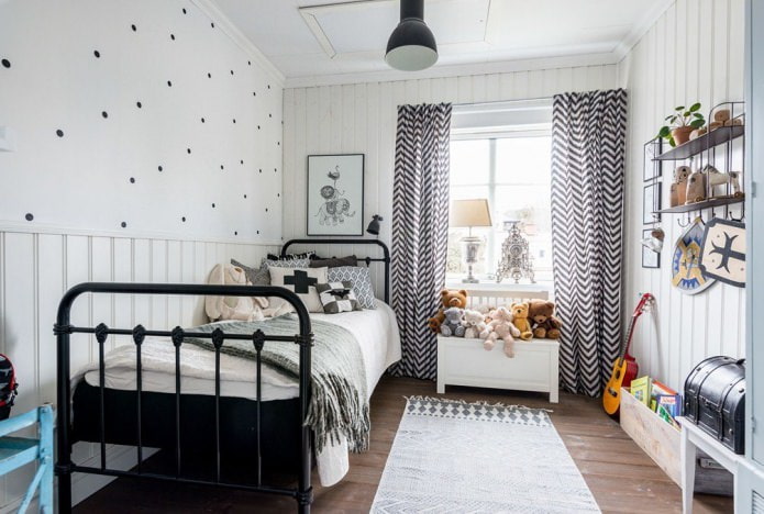 Cortinas de estilo escandinavo con estampados para habitación infantil
