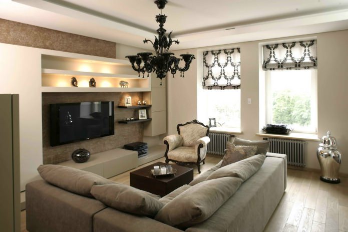 cortinas cortas para el salón