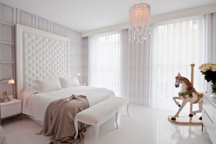 organza en cortinas para el dormitorio