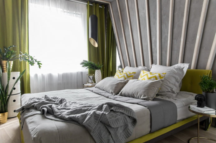 cortinas para un dormitorio de estilo moderno