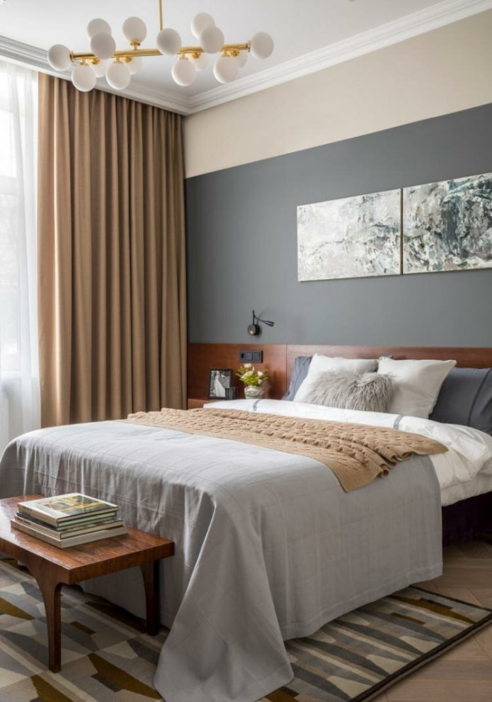 Dormitorio pequeño de estilo moderno
