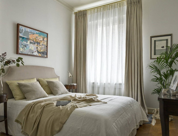 Cortinas de luz en el dormitorio