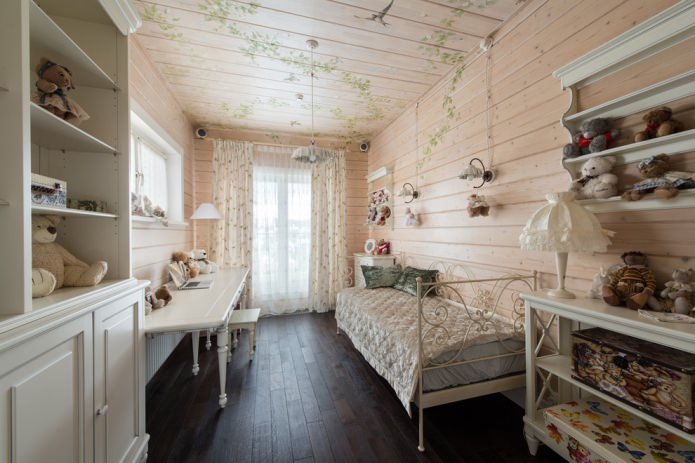 Acogedora habitación infantil de estilo rústico