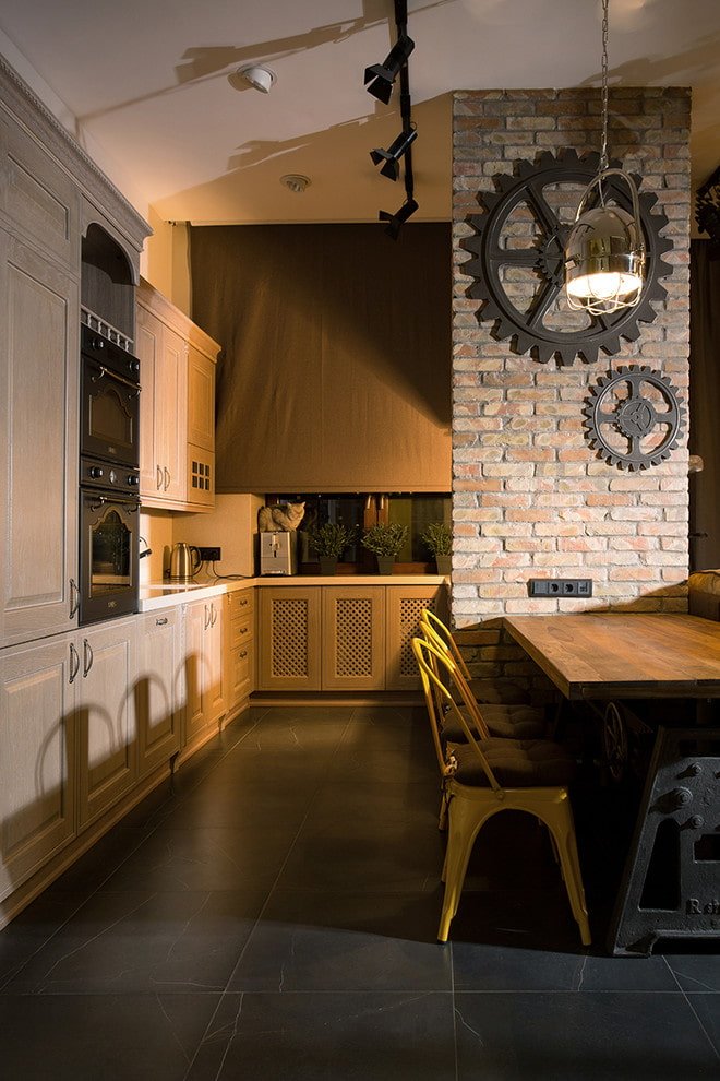 Persianas enrollables en La cocina estilo loft