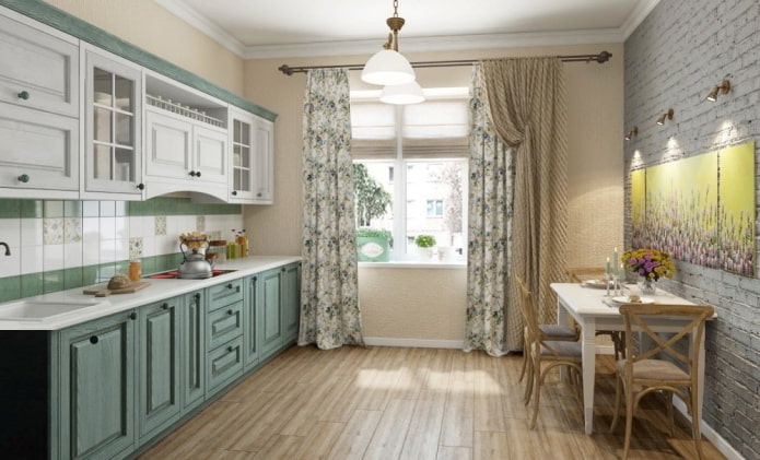cortinas de estilo provenzal para la cocina