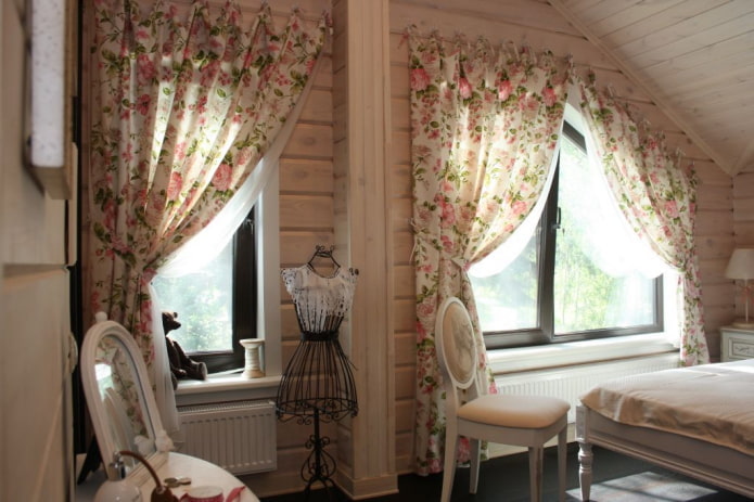 cortinas largas de estilo provenzal