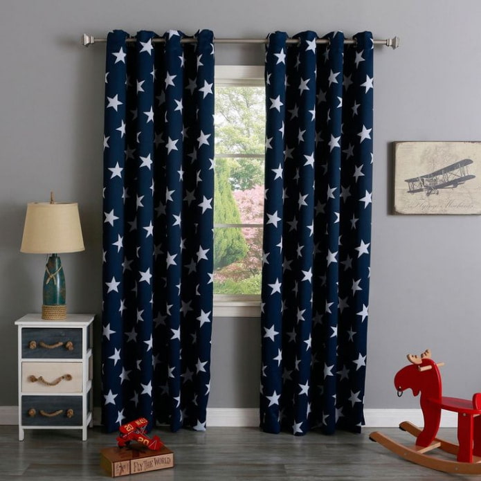 estrellas en cortinas