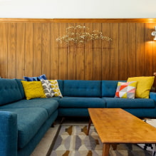 ¿Cómo usar un sofá azul en el interior?-2